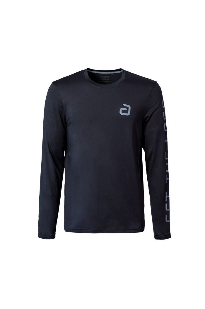 POLO MANCHE LONGUE SCALZO ANDRO NOIR